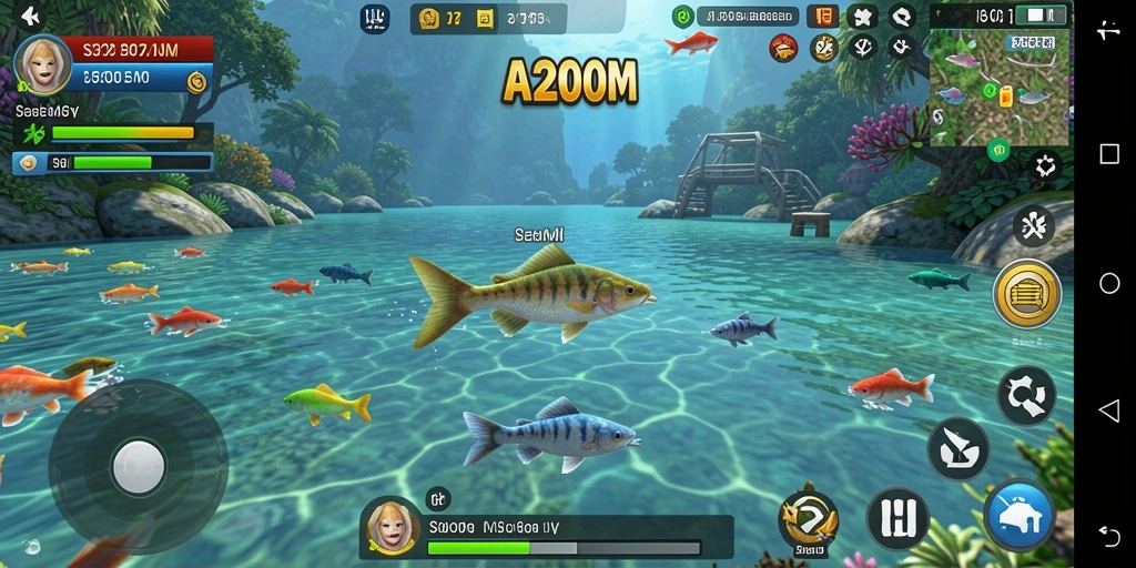 Gameplay menarik A200M menampilkan pengalaman memancing yang seru dan menantang.