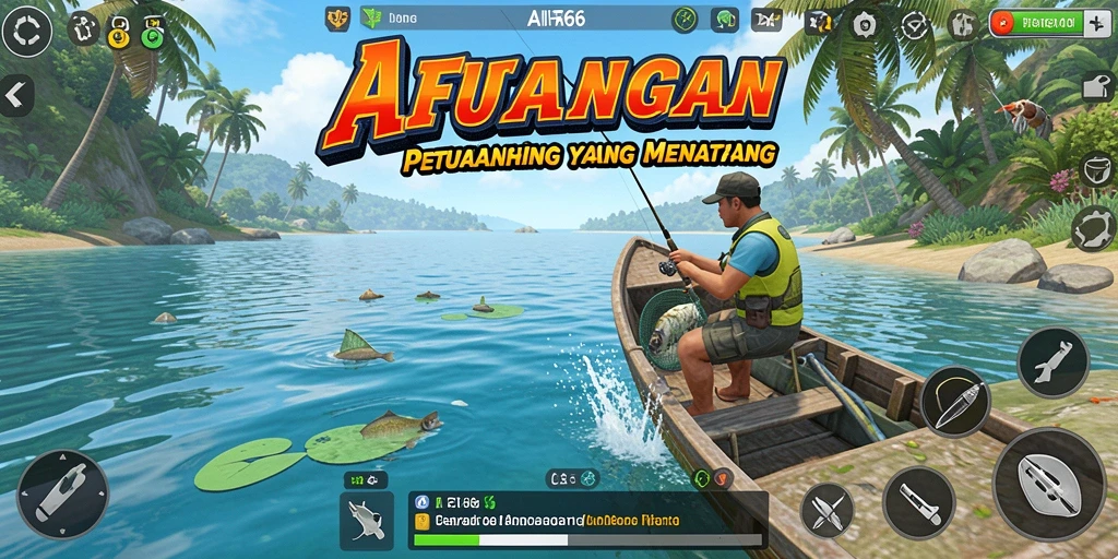 Tampilan gameplay AIFA66 menampilkan aksi memancing yang realistis dan penuh tantangan.