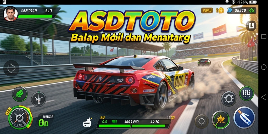 Gameplay seru dengan balapan mobil di trek menantang.