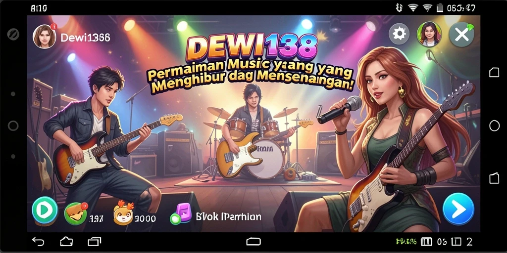 Tampilan gameplay DEWI138 saat bermain musik dengan seru.