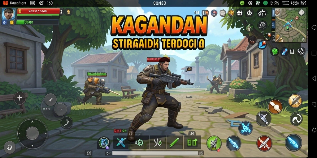 Tampilan gameplay menegangkan dengan pertempuran strategi yang mendalam.