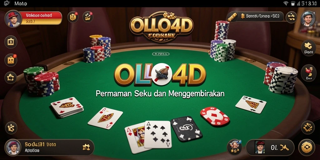 Screenshot OLLO4D menampilkan gameplay poker yang intens dan seru.